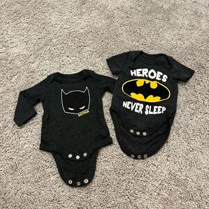Batman Black Baby Onesie Set